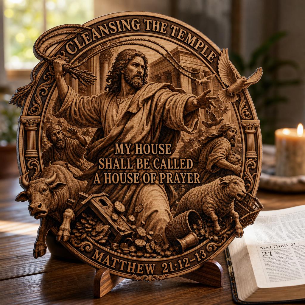 3D Illusion Jesus Engraving File, Christian PNG Bundle for Laser Wood Signs