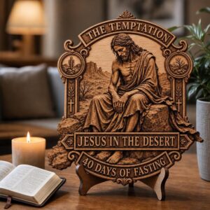 3D Illusion Jesus Engraving File, Christian PNG Bundle for Laser Wood Signs