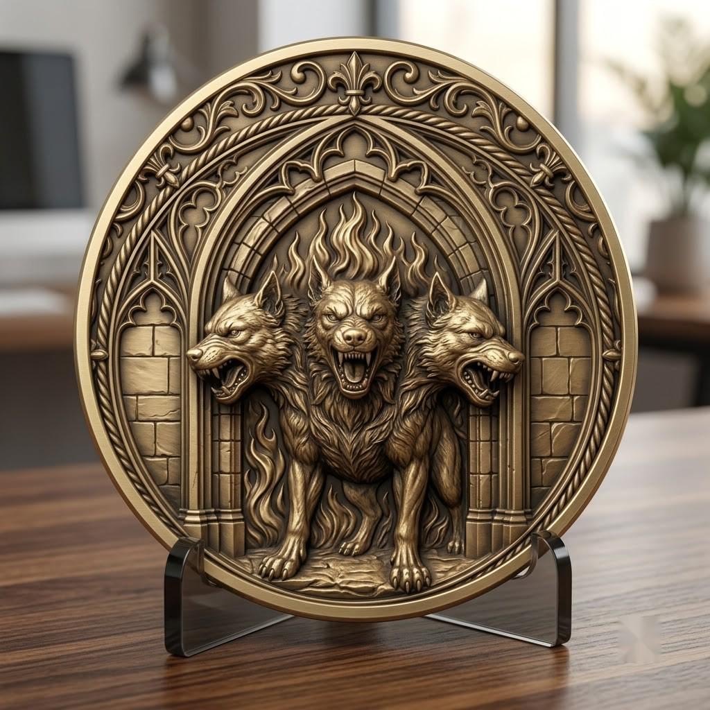 49 Mythical Beast Coin Engraving Depth Maps, Laser Medallion Relief Art