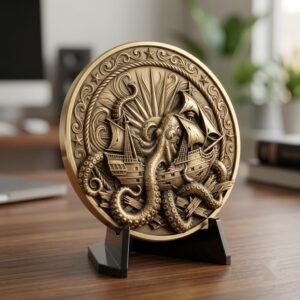 49 Mythical Beast Coin Engraving Depth Maps, Laser Medallion Relief Art