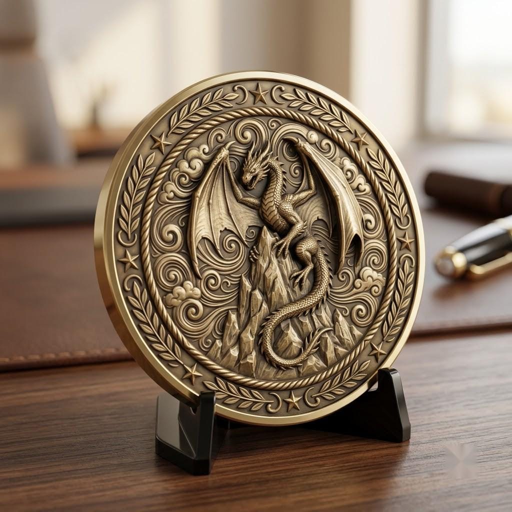 49 Mythical Beast Coin Engraving Depth Maps, Laser Medallion Relief Art
