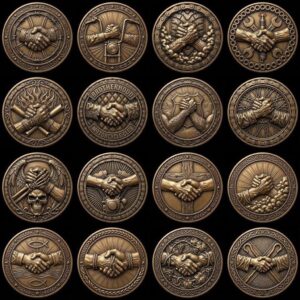 50 Challenge Coin Depth Map Files, 3D Relief Laser Bundle, Sportsmanship PNG