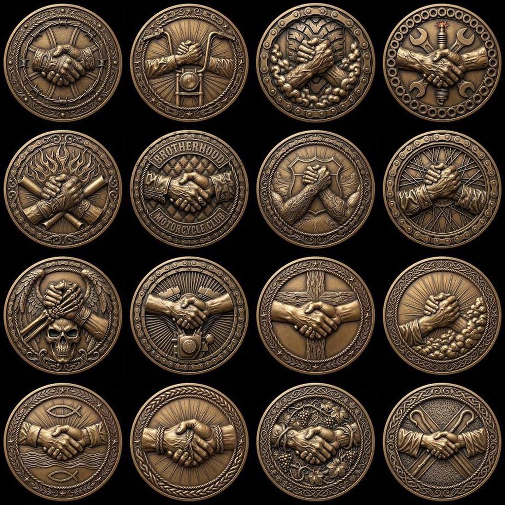 50 Challenge Coin Depth Map Files, 3D Relief Laser Bundle, Sportsmanship PNG