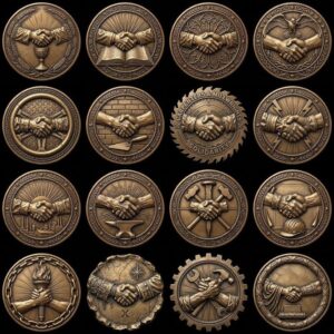 50 Challenge Coin Depth Map Files, 3D Relief Laser Bundle, Sportsmanship PNG