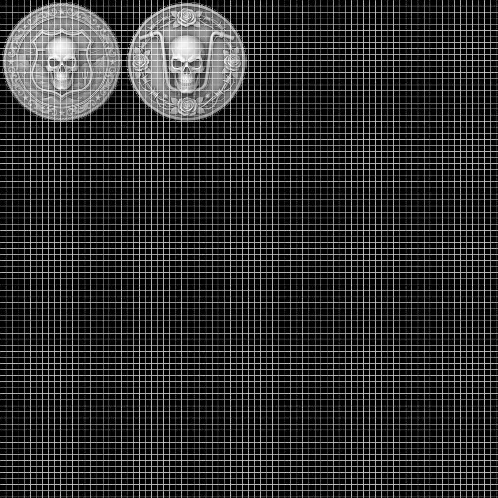 50 Tactical Skull Challenge Coin 3D Relief PNGs, Laser Engraving Depth Maps