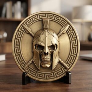 50 Tactical Skull Challenge Coin 3D Relief PNGs, Laser Engraving Depth Maps