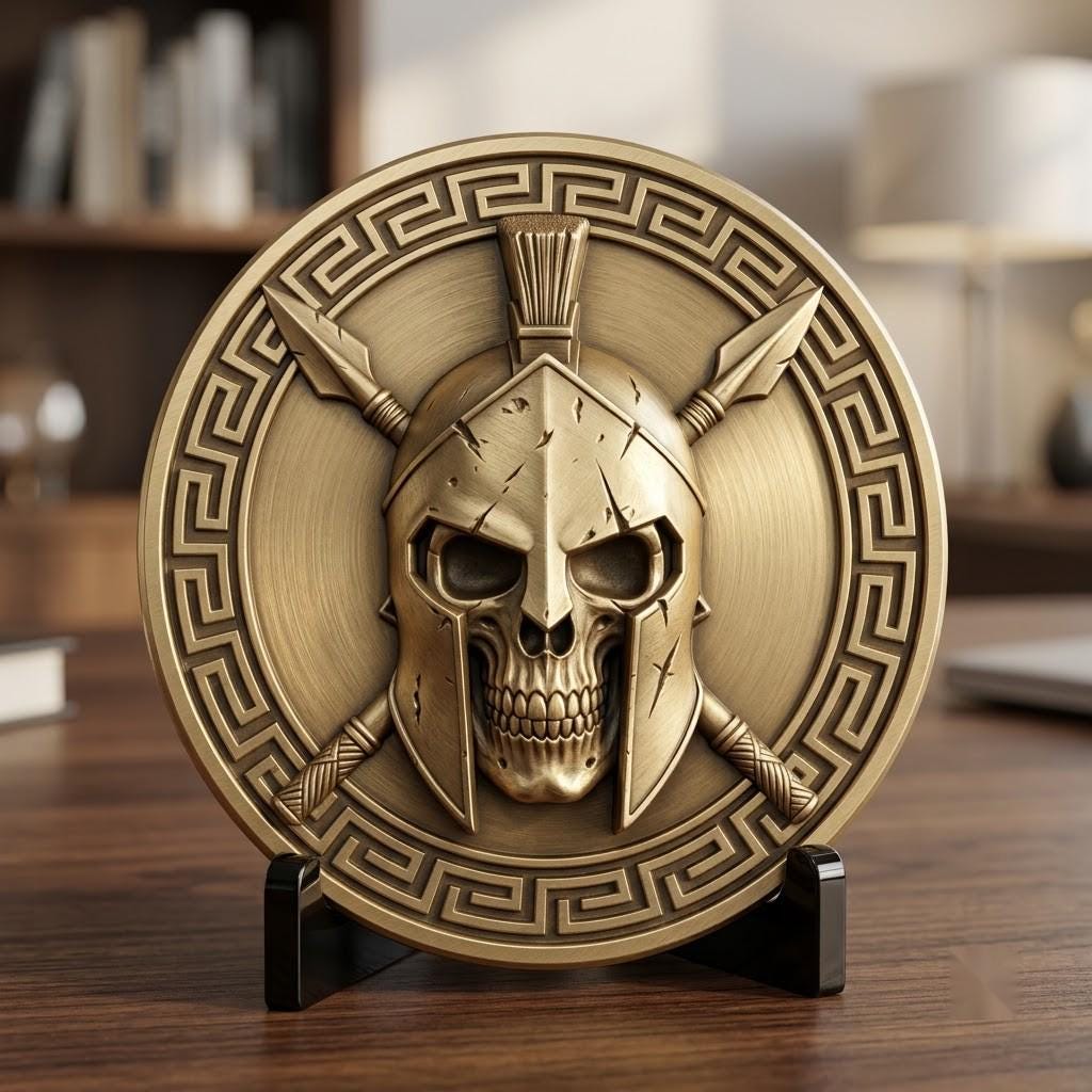 50 Tactical Skull Challenge Coin 3D Relief PNGs, Laser Engraving Depth Maps