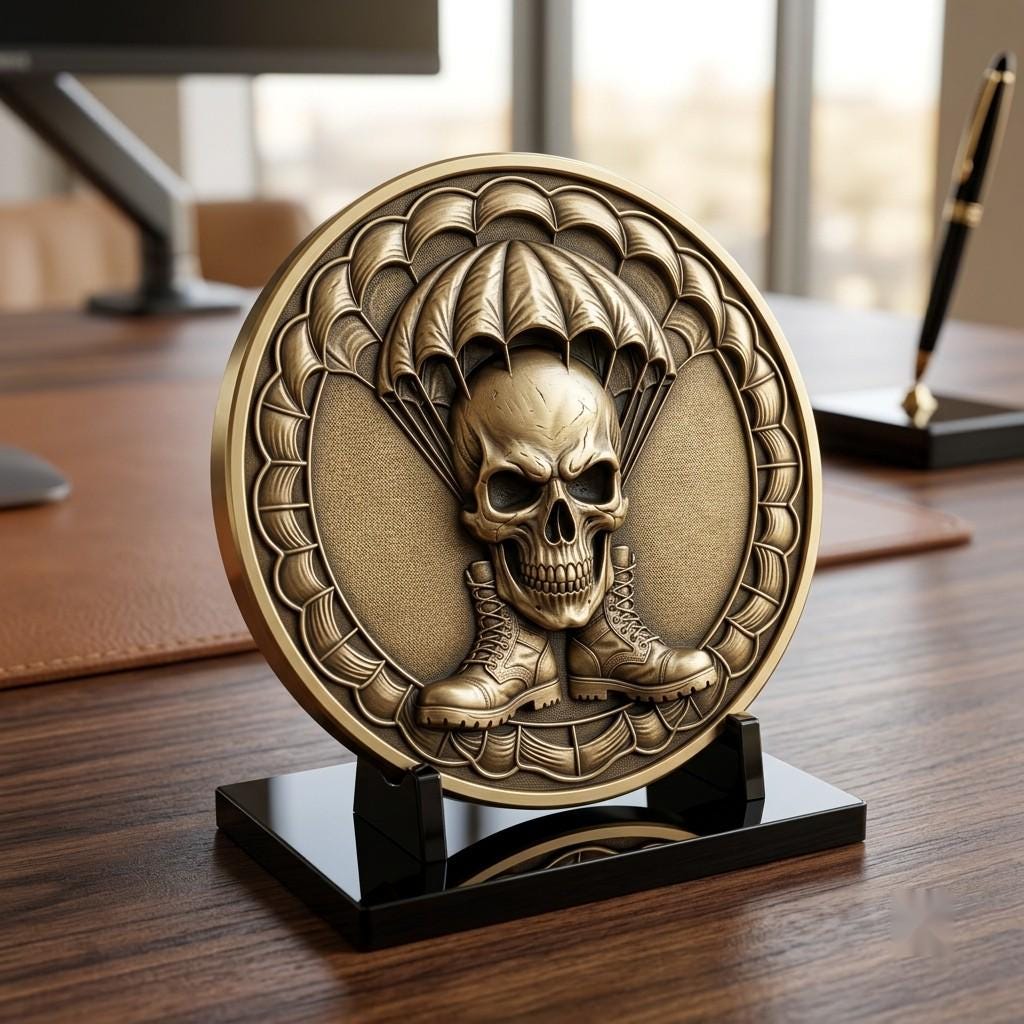 50 Tactical Skull Challenge Coin 3D Relief PNGs, Laser Engraving Depth Maps