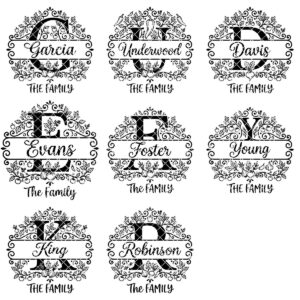 Alphabet Monogram Svg Bundle, Family Name Files, Split Letter Designs For Engraving