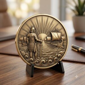 Ancient Rome Coin Engraving, High Relief Depth Map, Roman Emperor Medallion Art