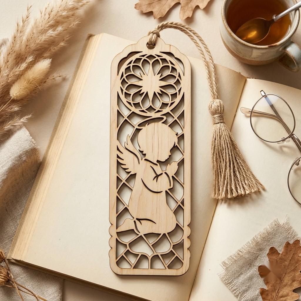 Angel Bookmark, Baby First Christmas Ornament, Memorial Keepsake, Custom Name Gift