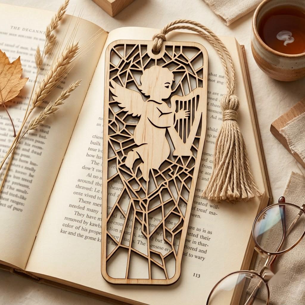 Angel Bookmark, Baby First Christmas Ornament, Memorial Keepsake, Custom Name Gift