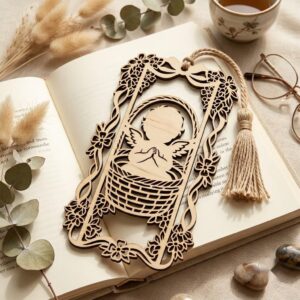 Angel Bookmark, Baby First Christmas Ornament, Memorial Keepsake, Custom Name Gift