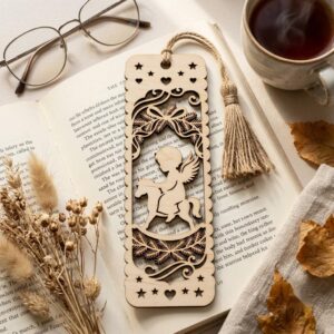 Angel Bookmark, Baby First Christmas Ornament, Memorial Keepsake, Custom Name Gift