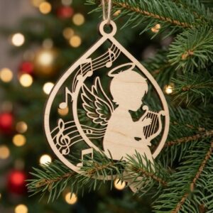 Angel Ornament Laser File Bundle, Musical Cherubs, Renaissance Christmas Decor