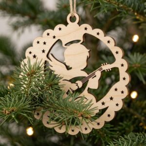 Angel Ornament Laser File Bundle, Musical Cherubs, Renaissance Christmas Decor