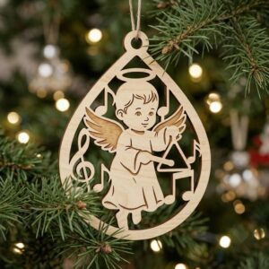 Angel Ornament Laser File Bundle, Musical Cherubs, Renaissance Christmas Decor