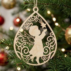 Angel Ornament Laser File Bundle, Musical Cherubs, Renaissance Christmas Decor