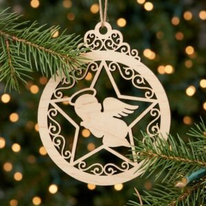 Baby Angel Christmas Ornament Bundle, Celestial Nursery Decor, Peaceful Memorial Gift