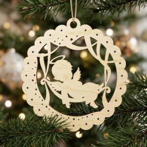 Baby Angel Christmas Ornament Bundle, Celestial Nursery Decor, Peaceful Memorial Gift