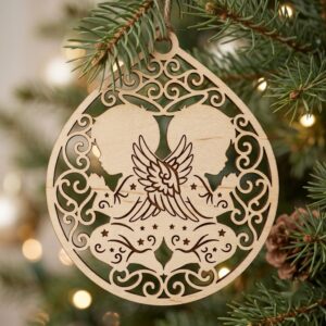 Baby Angel Christmas Ornament Bundle, Celestial Nursery Decor, Peaceful Memorial Gift