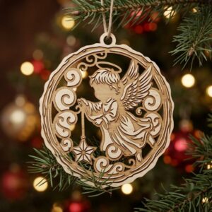 Baby Angel Christmas Ornament Bundle, Celestial Nursery Decor, Peaceful Memorial Gift
