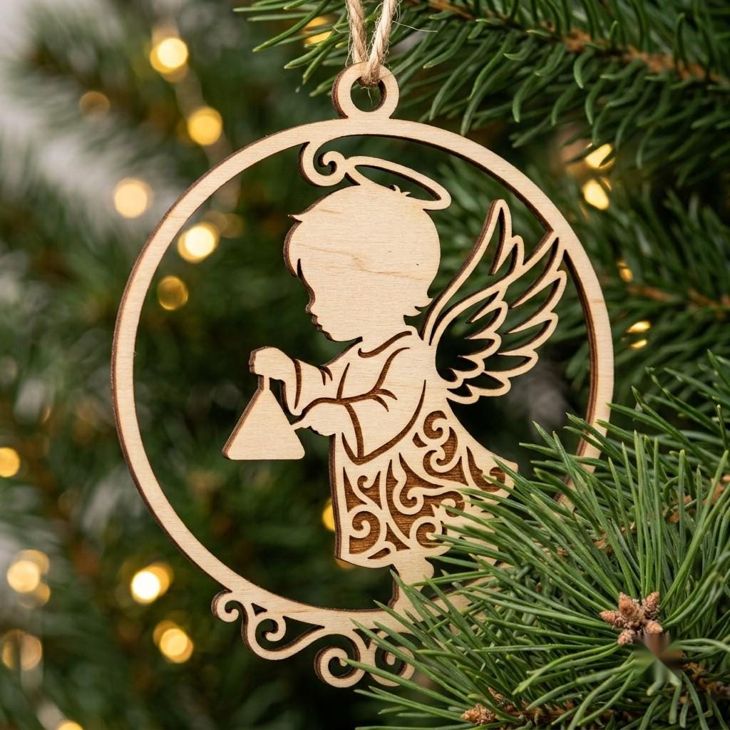Baby Angel Ornament Bundle, Renaissance Cherub Christmas Decor, Religious Designs