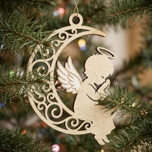 Baby Angel Ornament, First Christmas File, Celestial Nursery Decor, Memorial Bundle