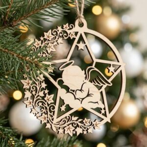 Baby Angel Ornament, First Christmas File, Celestial Nursery Decor, Memorial Bundle