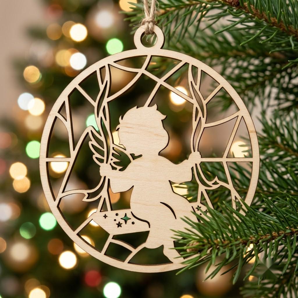 Baby Angel Ornament, First Christmas File, Celestial Nursery Decor, Memorial Bundle