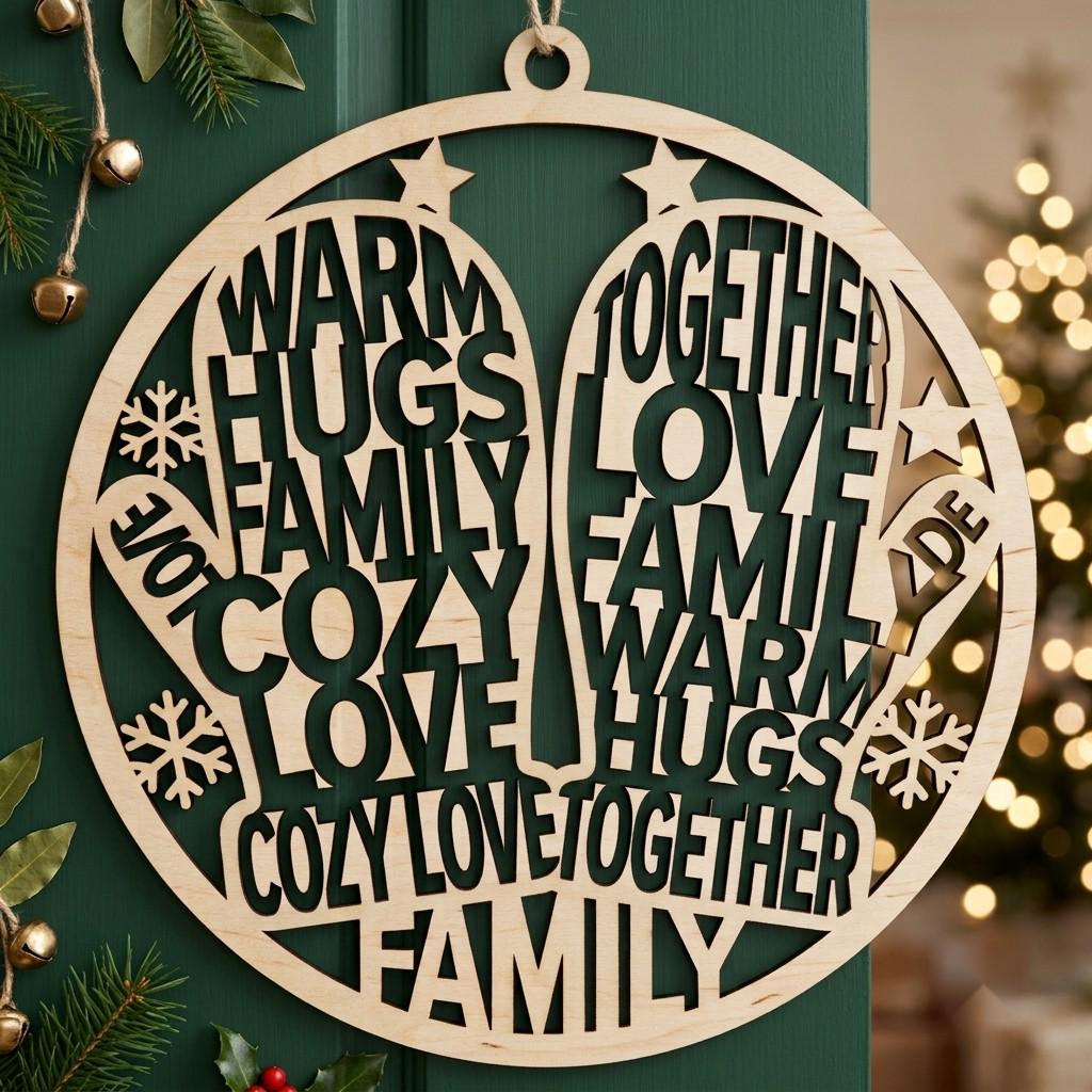 Baby First Christmas Door Sign, New Home Key Keepsake, Milestone Ornament File