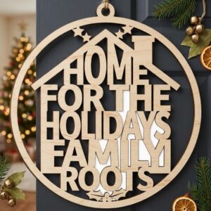 Baby First Christmas Door Sign, New Home Key Keepsake, Milestone Ornament File