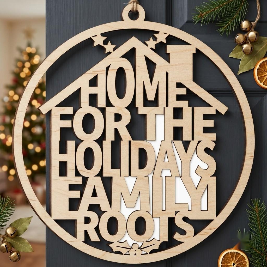Baby First Christmas Door Sign, New Home Key Keepsake, Milestone Ornament File