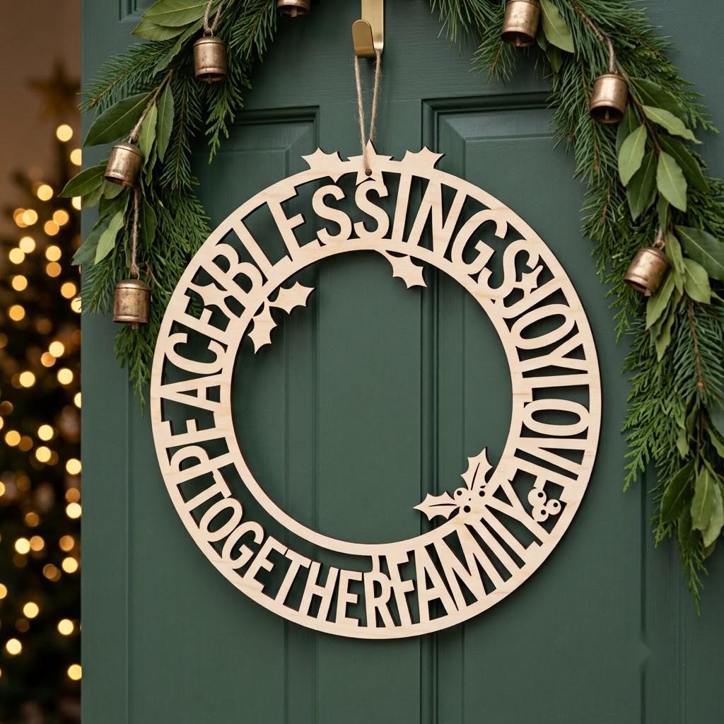 Baby First Christmas Door Sign, New Home Key Keepsake, Milestone Ornament File