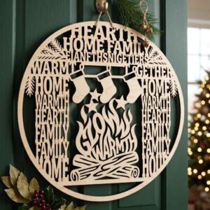 Baby First Christmas Door Sign, New Home Key Keepsake, Milestone Ornament File