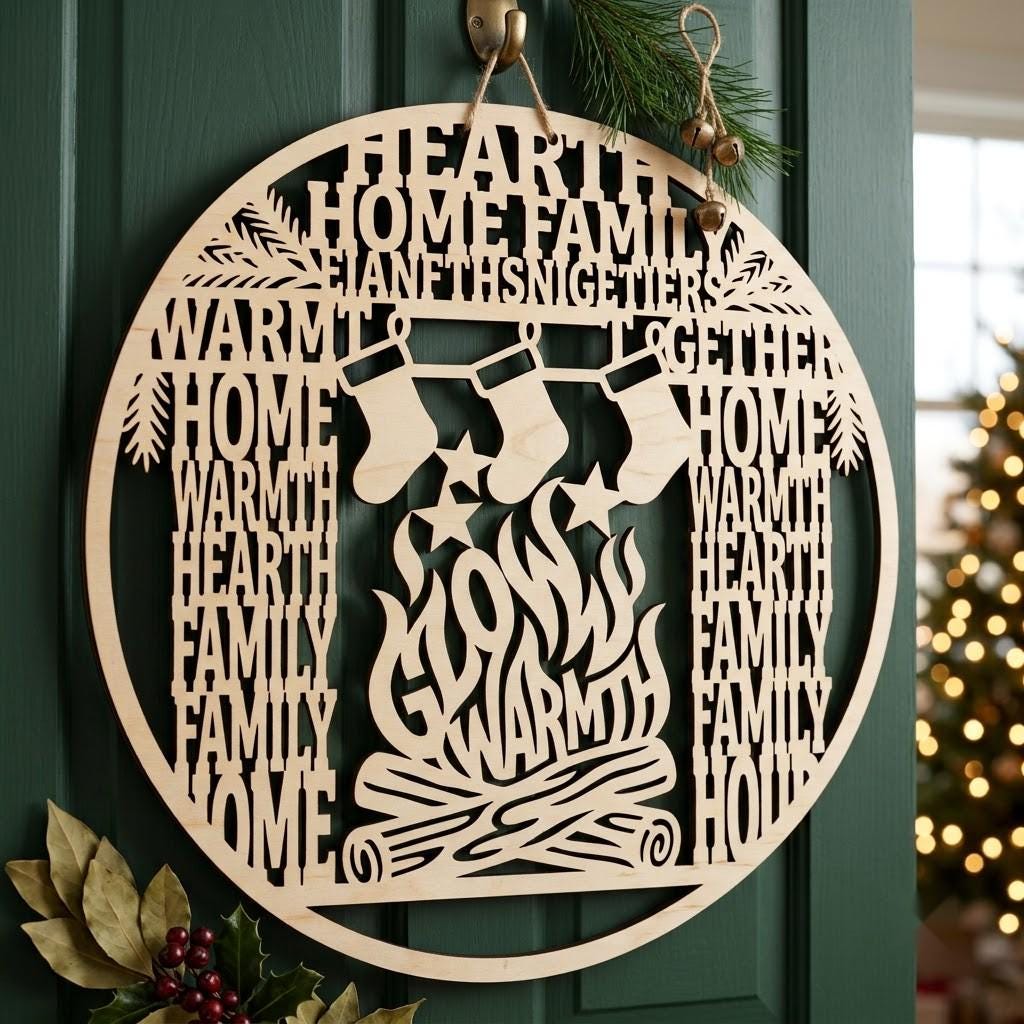 Baby First Christmas Door Sign, New Home Key Keepsake, Milestone Ornament File