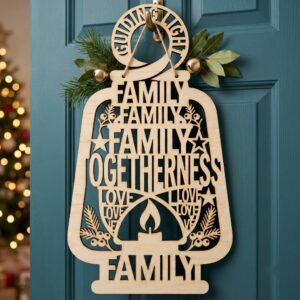 Baby First Christmas Door Sign, New Home Key Keepsake, Milestone Ornament File