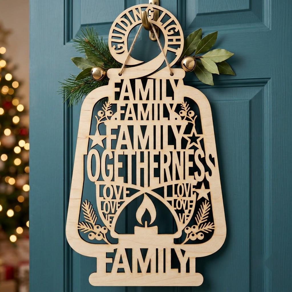 Baby First Christmas Door Sign, New Home Key Keepsake, Milestone Ornament File