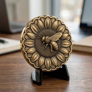 Bee Challenge Coin Laser File, 50 3D Relief Master Beekeeper Badges