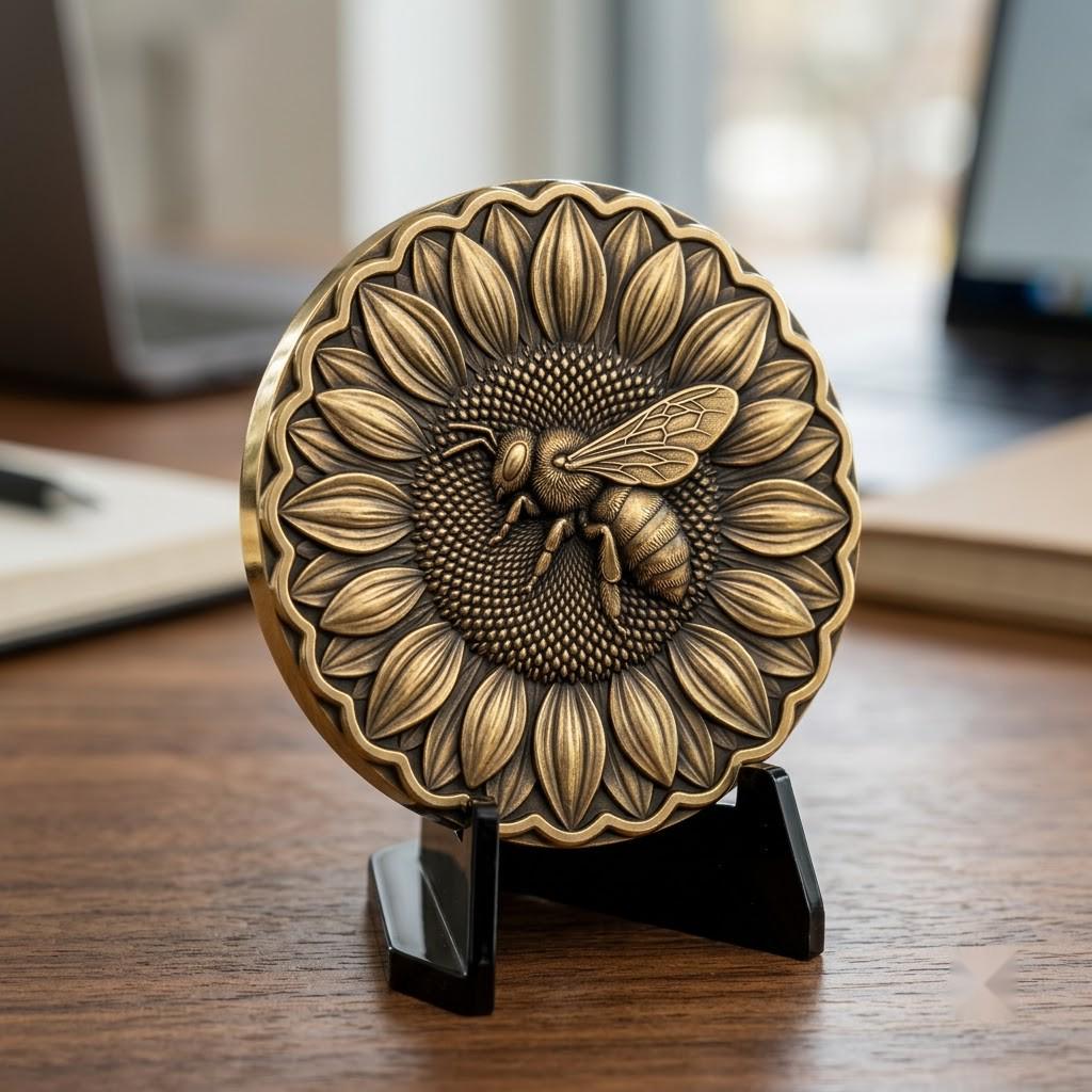 Bee Challenge Coin Laser File, 50 3D Relief Master Beekeeper Badges