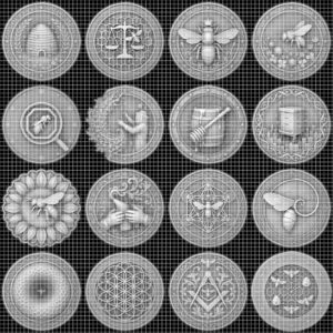 Bee Challenge Coin Laser File, 50 3D Relief Master Beekeeper Badges