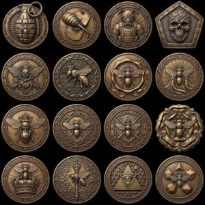Bee Challenge Coin Laser File, 50 3D Relief Master Beekeeper Badges