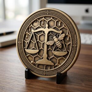 Bee Challenge Coin Laser File, 50 3D Relief Master Beekeeper Badges
