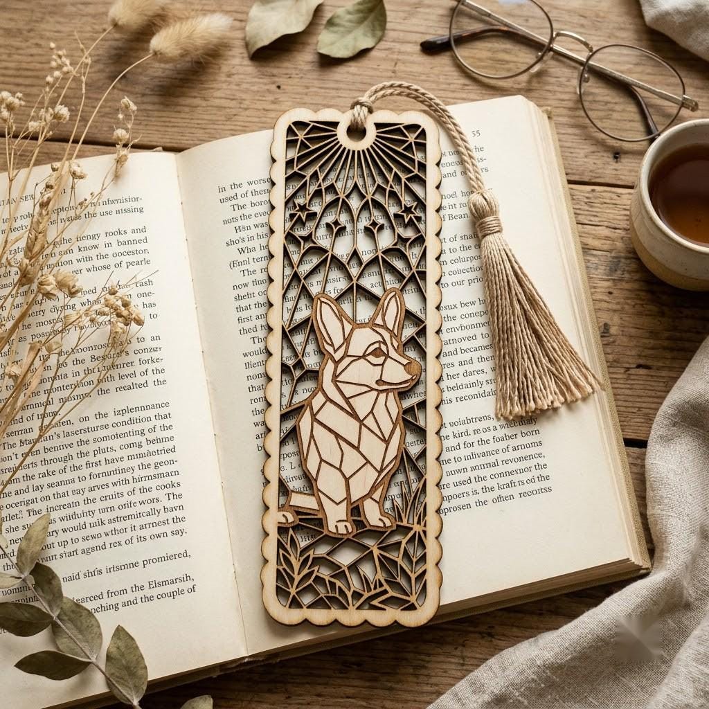 Cat and Dog Bookmark Laser File, 23 Pet Animal Reading Designs