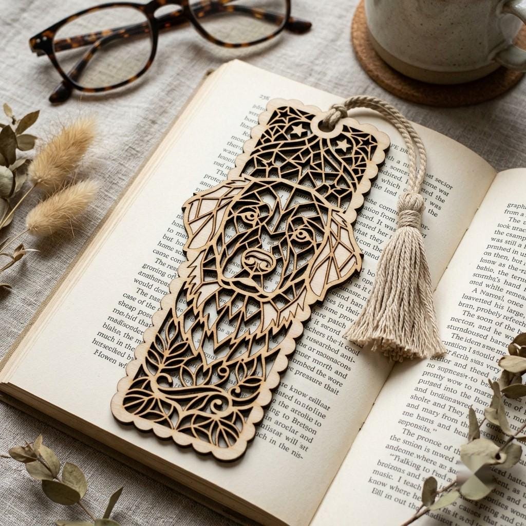 Cat and Dog Bookmark Laser File, 23 Pet Animal Reading Designs