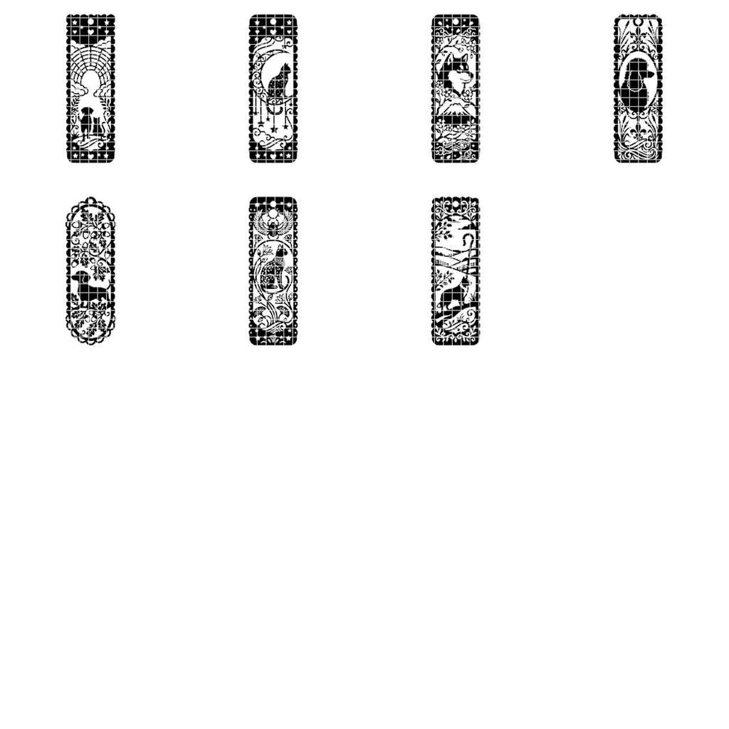 Cat and Dog Bookmark Laser File, 23 Pet Animal Reading Designs