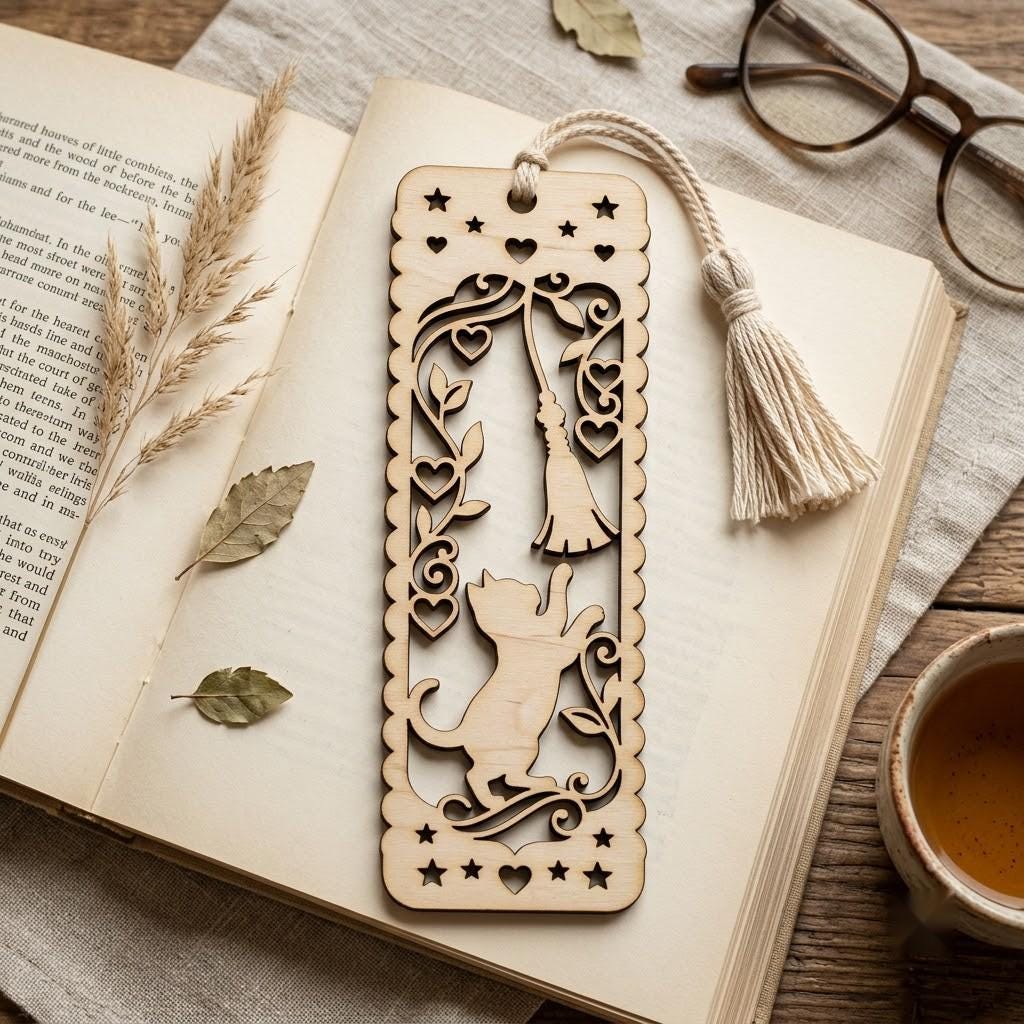 Cat and Dog Bookmark Laser File, 23 Pet Animal Reading Designs