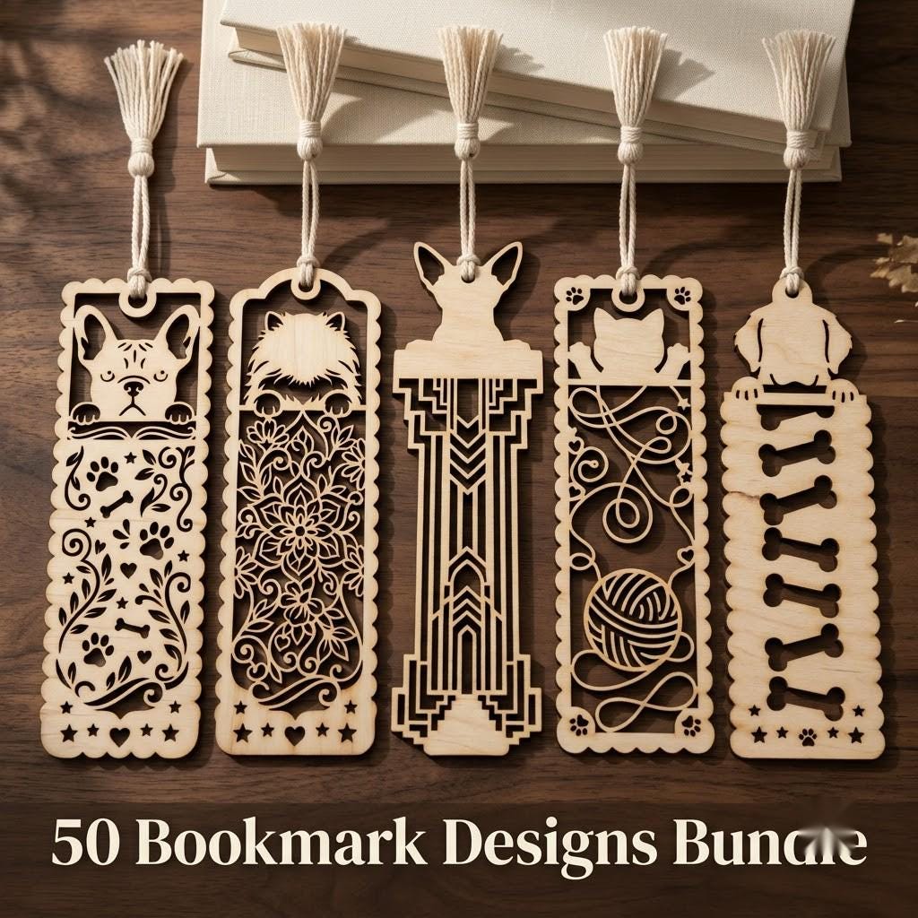 Cat and dog peek a boo bookmarks, 50 designs, reader gift
