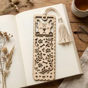 Cat and dog peek a boo bookmarks, 50 designs, reader gift