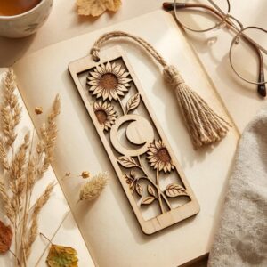 Celestial Moon, Star Bookmark, Stained Glass Template, Night Sky Gift